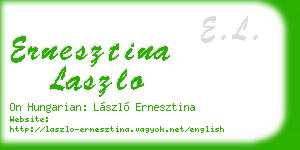 ernesztina laszlo business card