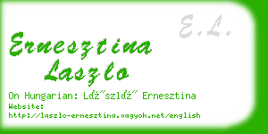 ernesztina laszlo business card